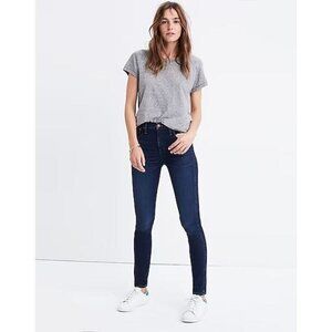 MADEWELL Womens 25 Dark Wash 10" High-Rise Skinny Denim JEANS G7391 EUC